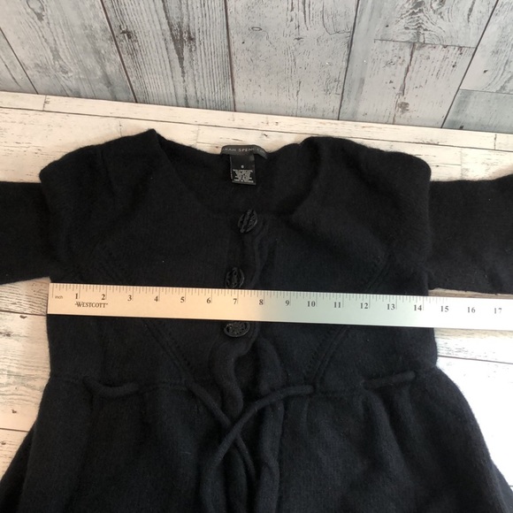 Sarah Spencer Lambs Wool Blend Black Cardigan Small - Picture 10 of 12
